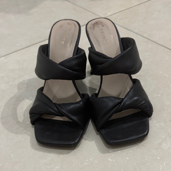 Reiss Black Eliza Sandal - Picture 4 of 10